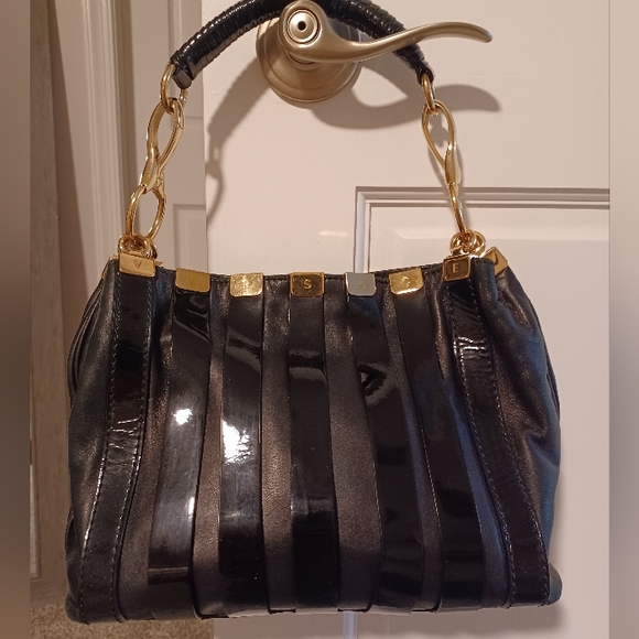 RARE Vintage 90s Versace leather bag FINAL $ FIRM - Picture 1 of 16